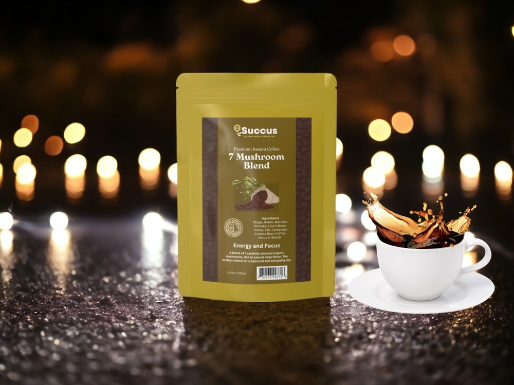 7 Blend Mushroom Coffee – Delightful Taste (Scoop Included)