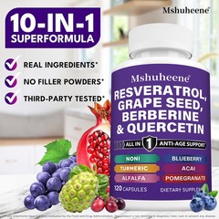 Resveratrol Complex Anti Aging Boost Energy Digestion Health 30-120 Capsules