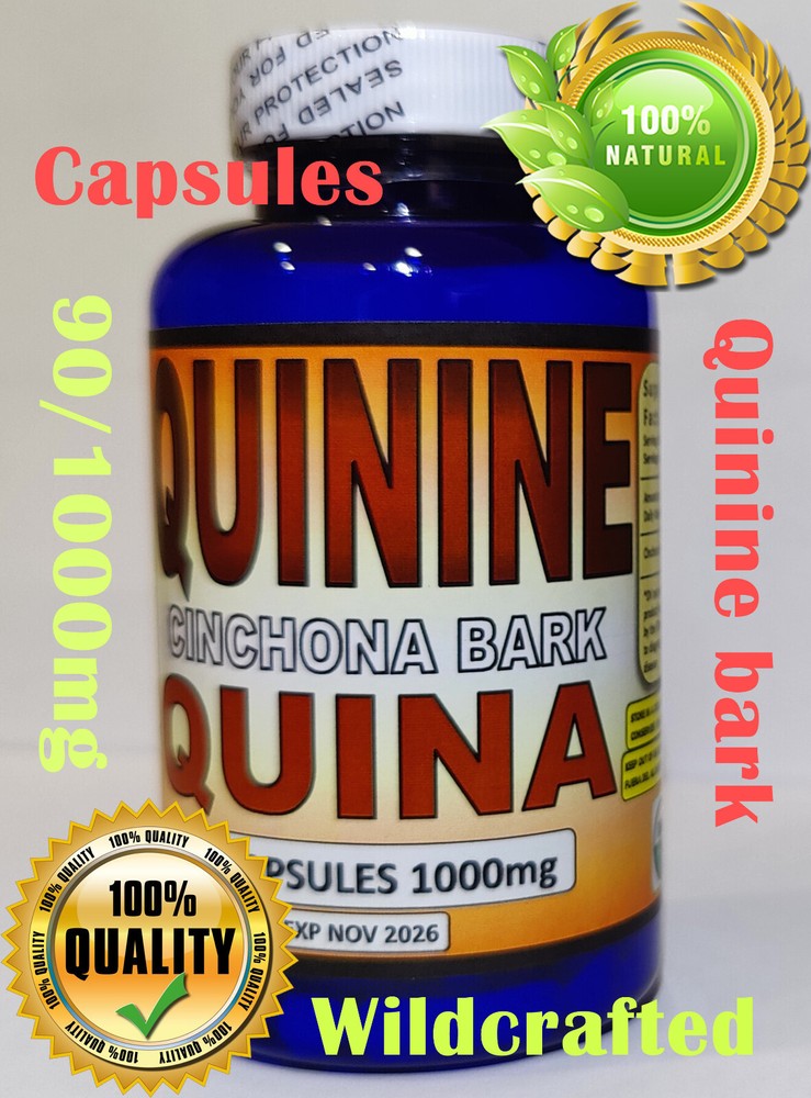 Quinine/Cinchona/peruvian bark jesuit’s bark quinine tree 90/1000mg Natural Caps