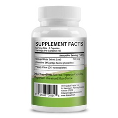 Ginkgo Biloba 120 Mg Capsules Support Brain Health Boosts Mental Clarity & Focus