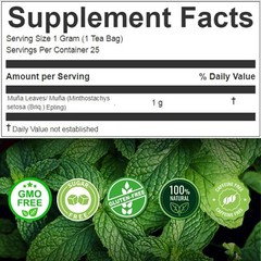 Andean Mint Tea Te de Muña 100 Tea Bags – 100% All Natural Wild Muna Leaves Peru