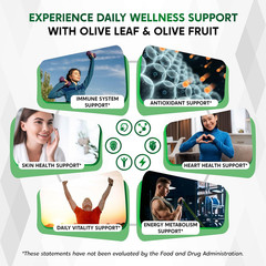 Olive Leaf & Olive Fruit 9,100Mg with 60% Oleuropein & 60% Hydroxytyrosol – plus