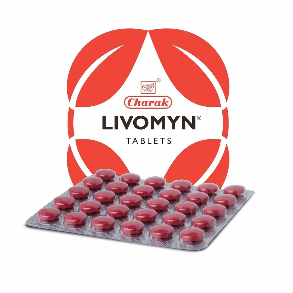 Charak Livomyn 30 Tabs for Liver Support & Detox – Long Expiry Free Shipping
