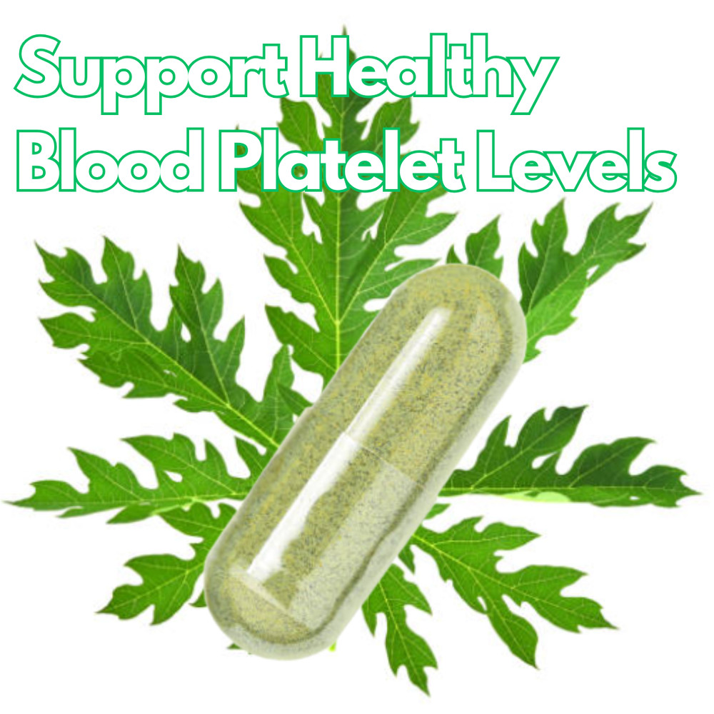 Papaya Leaf Capsules | 60/120 Ct | Vegan | 100% Natural Digestive & Immune Aid