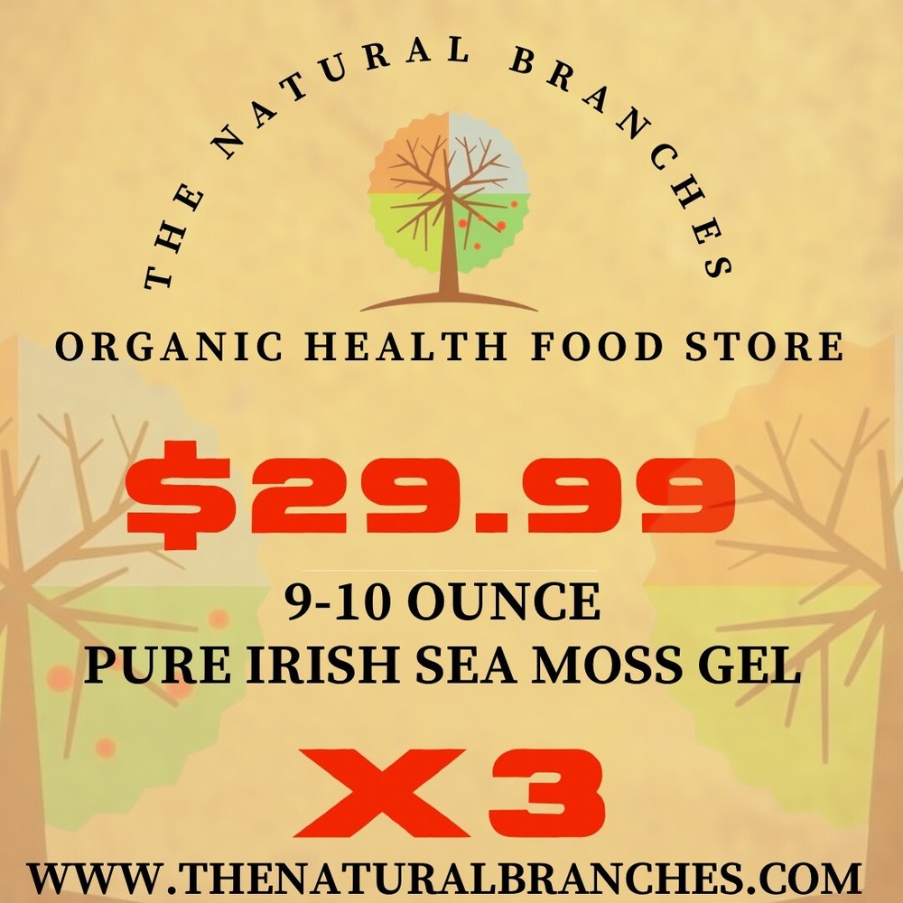3 pack 9-10oz Wildcrafted Irish Sea Moss Gel by The Natural Branches