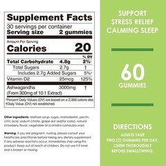 2 Pack Ashwagandha Gummies, 3000mg High Potency Ashwagandha Root Extract 60Ct