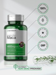 Horbäach Maca Root Capsules for Men and Women | 120 120 Count (Pack of 1)