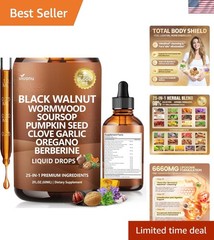 Advanced 25-in-1 Wormwood Clove Tincture Drops for Detox and Wellness Support