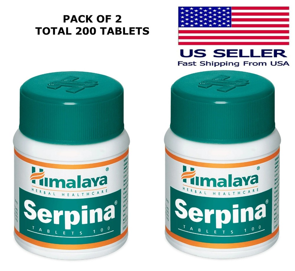 Serpina Himalaya 100 Tablets Herbal Product USA Seller Free Shipping (Pack Of 2)