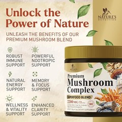 Mushroom Extract Powder – 11 in 1 Complex Mushroom Supplement with Organic Lions
