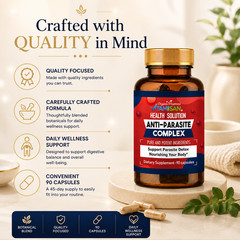 Anti Parasite Complex 3 Bottles Herbal Detox Wellness Support 270 Caps