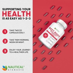 Beet Root Capsules – 1200mg Per Serving – 60 60 Count (Pack of 1)