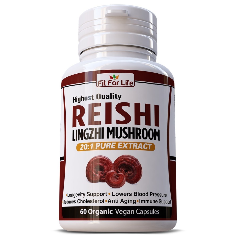 Reishi Mushroom Pure Extract Vegan Supplement 60 Pills Ganoderma Organic 1000mg