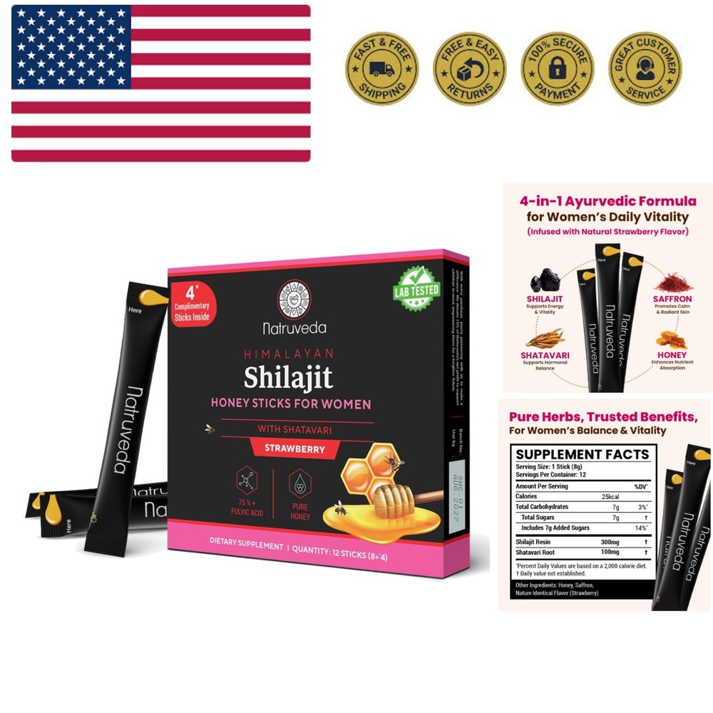 Shilajit Honey Sticks for Women, Shilajitfor her – Shatavari & Saffron for ho…