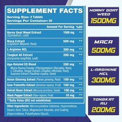 Max Strength Horny Goat Weed 12-in-1 Supplement for Men – Energy, Stamina, Ginse