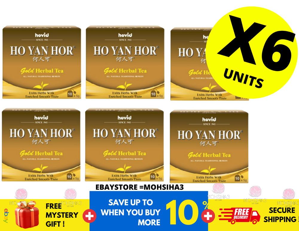 Ho Yan Hor Gold Herbal Tea – 10 Tea Bags ( 6 BOXES )