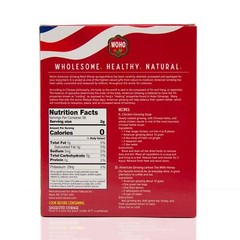 WOHO Cultivated American Ginseng 1274 Slice Large 4 oz Box