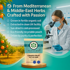Grapefruit Pectin Fibre 600mg CAPS-(85% Soluble fibre)-Constipation-90Caps