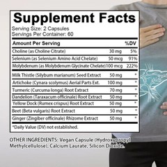 Liver Cleanse Detox & Repair Formula – Herbal Liver Support Supplement 30/60/120