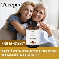 Cordyceps 1000mg – Mushroom Supplement – Energy & Immune Support,30/60/120 Caps
