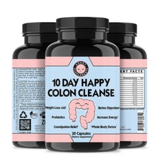 Angry Supplements Weight Loss Detox 10 Day Happy Colon Cleanse w/ Probiotics 1pk