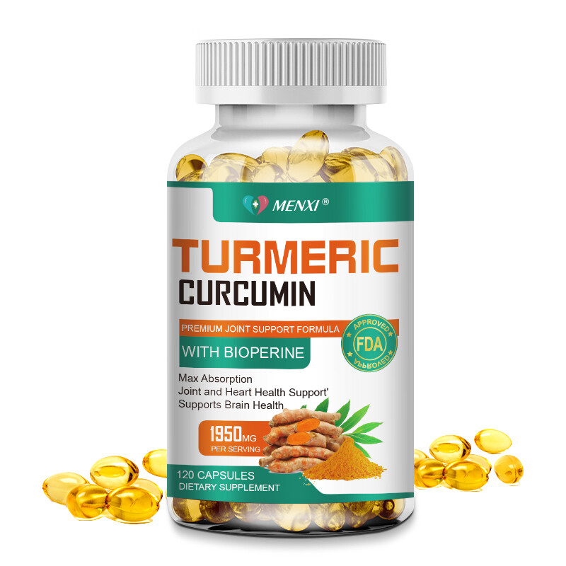 Turmeric Curcumin Supplement 1950mg, Organic Ginger & Turmeric, BioPerine Black