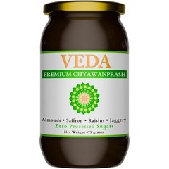 Veda Premium Chyawanprash | Jaggery Sugar-Free | Almonds & Saffron | 475g v196