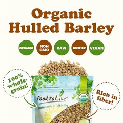 Bulk Organic Hulled Barley, 5 Pounds – Nutty Flavor, Great for Healthy Cooking