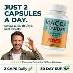 MACCA CAPSULES – Energy Stamina Libido Hormone Balance Support Vegan – 60 Caps