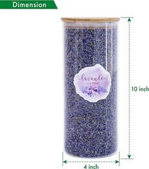 8 Cups Lavender in Large Glass Bottle, Highland Dried Lavender Flower Buds,