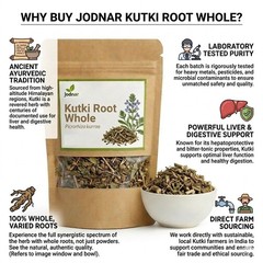 Jodnar Kutki Root Whole – Picrorhiza Kurroa Natural Ayurvedic Herb – 100% Pure