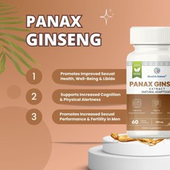12 x 60 Korean Red Panax Ginseng Extract Root Ginsenosides 500mg Capsule