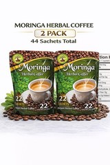 Moringa Herbal Coffee 44 Sachets 4 In 1 Reishi Shiitake Nutrition, Detox,Energy