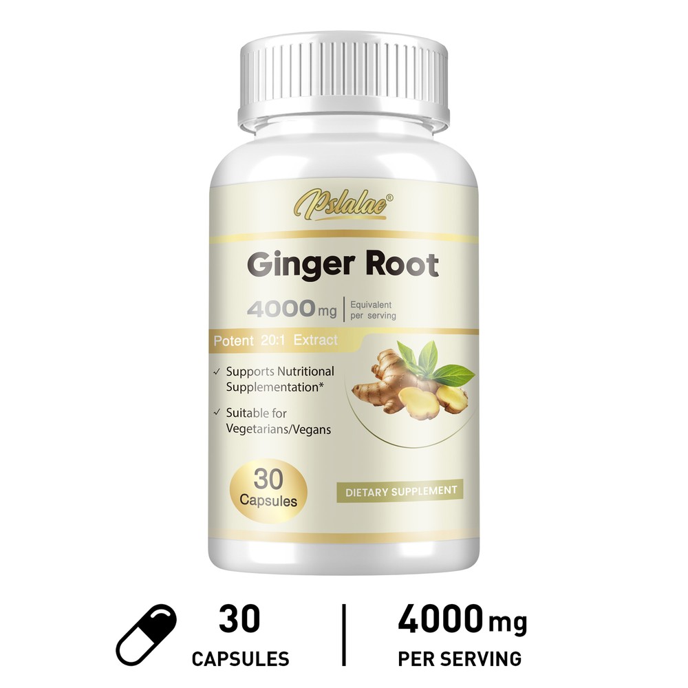 Ginger Root 4000mg – Highest Potency Supplement,Digestive & Joint Health Support