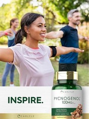 Pycnogenol 100mg | 30 Capsules | French Maritime Pine Bark Extract | by Carlyle
