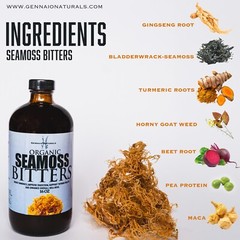 Sea Moss Living Bitters, 100% Natural Organic Herbal Detox 16 oz