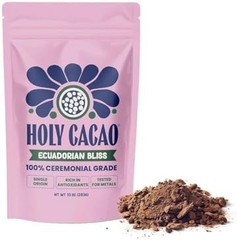 Holy Cacao Ecuadorian Bliss Organic Ceremonial Cacao Cocoa Powder 10 oz Vegan