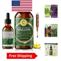 Natural Elderberry & Mullein Leaf Drops – Powerful Lung Cleanse Tincture 2 FL OZ