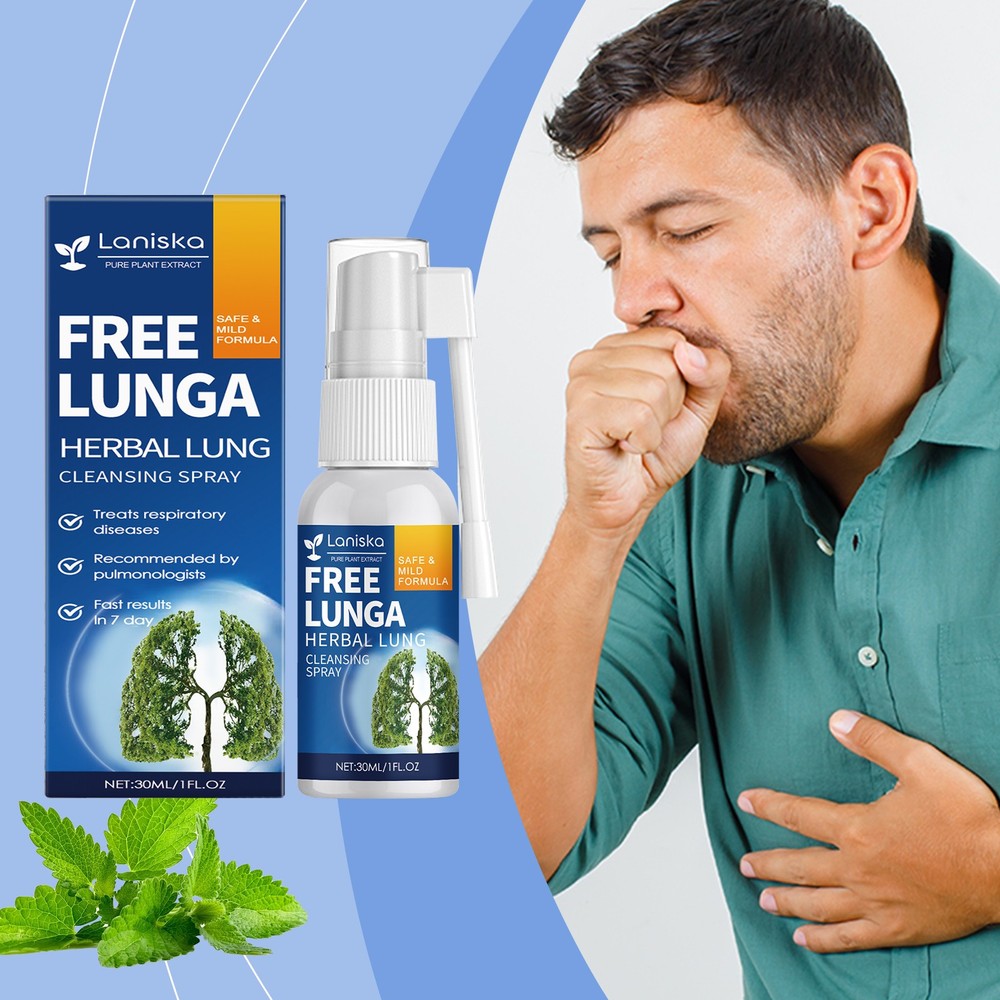 Herbal Respiratory Spray, Breathing Throat Care Mint Extract Daily Use