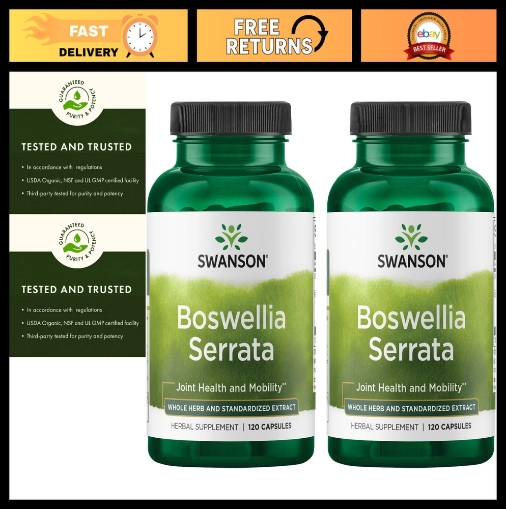 Boswellia Serrata Extract & Whole Herb – 120 Capsules (2 Pack) – Joint Support