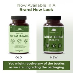 SAPTAMVEDA Organic Wheat Grass Tablets 240 Tablets (120 * 2) Free Shipping