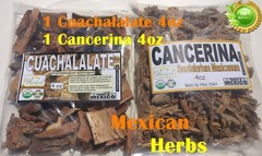 Cuachalalate y Cancerina Wild organic Tea Grade 8oz (4oz/ea) Mexican Herbs !!!