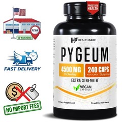 Pygeum Africanum Extracto 4500mg – 240 Cápsulas – Suministro para 240 Días