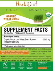 USDA Organic Wheat Grass Powder Certified Green Superfood Bulk Raw Vegan NON-GMO