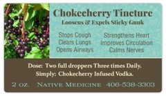 Chokecherry Tincture~Stops Cough, Clears Lungs & Removes Plaque in Blood Vessels