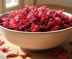 Organic Hibiscus Flowers FINE POWDER (Hibiscus Sabdariffa) Vibrant Red Non-GMO