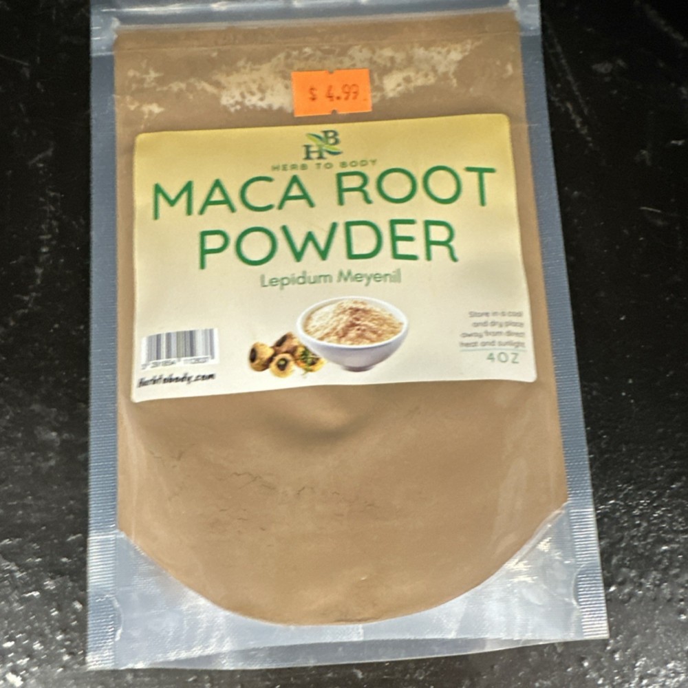 Herb To Body Maca Root Lepidium Meyenii Powder Dietary Supplement 4oz