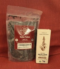 Organic mullein leaf extract with a gift.