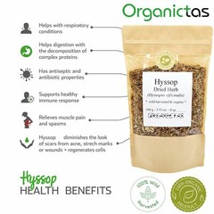 Hyssop Herb Organic Dried Cut Hysoppus Officinalis Wild Crafted from Europe