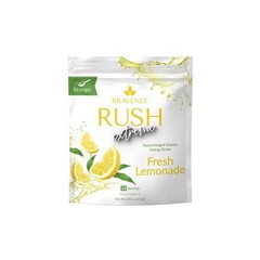 Bravenly Rush Extreme Fresh Lemonade Energy Focus Powder Sugar Free 28 Servings⚡